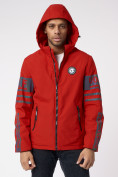 Оптом Куртка мужская с капюшоном красного цвета 88602Kr в Екатеринбурге, фото 10