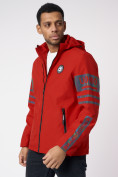 Оптом Куртка мужская с капюшоном красного цвета 88602Kr в Екатеринбурге, фото 14