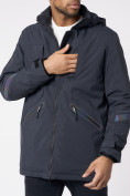 Оптом Куртка мужская удлиненная с капюшоном темно-серого цвета 88611TC, фото 12
