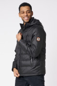 Оптом Куртки мужские стеганная с капюшоном черного цвета 88633Ch в Казани, фото 9