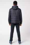 Оптом Куртки мужские стеганная с капюшоном темно-синего цвета 88633TS в Казани, фото 10