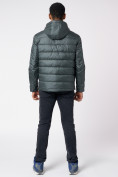 Оптом Куртки мужские стеганная с капюшоном темно-зеленого цвета 88633TZ в Казани, фото 5