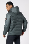 Оптом Куртки мужские стеганная с капюшоном темно-зеленого цвета 88633TZ в Казани, фото 6