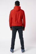 Оптом Куртка мужская на резинке с капюшоном красного цвета 88652Kr в Казани, фото 6
