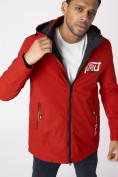 Оптом Куртка мужская удлиненная с капюшоном красного цвета 88661Kr в Екатеринбурге, фото 11
