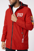 Оптом Куртка мужская удлиненная с капюшоном красного цвета 88661Kr в Екатеринбурге, фото 13