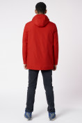 Оптом Куртка мужская удлиненная с капюшоном красного цвета 88661Kr в Екатеринбурге, фото 7