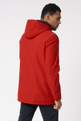 Оптом Куртка мужская удлиненная с капюшоном красного цвета 88661Kr в Екатеринбурге, фото 14
