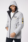 Оптом Куртка мужская удлиненная с капюшоном светло-серого цвета 88661SS в Казани, фото 9