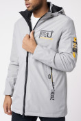 Оптом Куртка мужская удлиненная с капюшоном светло-серого цвета 88661SS в Казани, фото 12