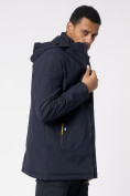 Оптом Куртка мужская удлиненная с капюшоном темно-синего цвета 88661TS в Екатеринбурге, фото 9