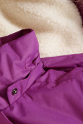 Оптом Парка зимняя Valianly для девочки фиолетового цвета 9034F в Казани, фото 6