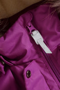 Оптом Парка зимняя Valianly для девочки фиолетового цвета 9034F в Казани, фото 7