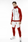 Оптом Спортивный костюм трикотажный красного цвета 9150Kr в Казани, фото 2