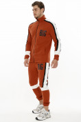 Оптом Спортивный костюм трикотажный оранжевого цвета 9156O в Казани