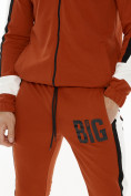 Оптом Спортивный костюм трикотажный оранжевого цвета 9156O в Казани, фото 7