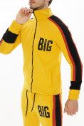 Оптом Спортивный костюм трикотажный горчичного цвета 9156G в Казани, фото 11
