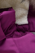 Оптом Парка зимняя Valianly подростковая для девочки фиолетового цвета 9240F в Екатеринбурге, фото 4