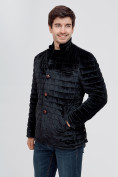 Оптом Куртка велюровая классическая Valianly черного цвета 93351Ch в Екатеринбурге, фото 6