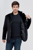 Оптом Куртка велюровая классическая Valianly черного цвета 93351Ch в Екатеринбурге, фото 8