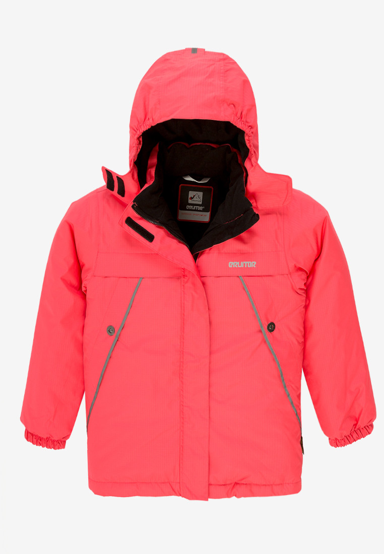Купить оптом Куртка демисезонная подростковая для девочки розового цвета 016-2R