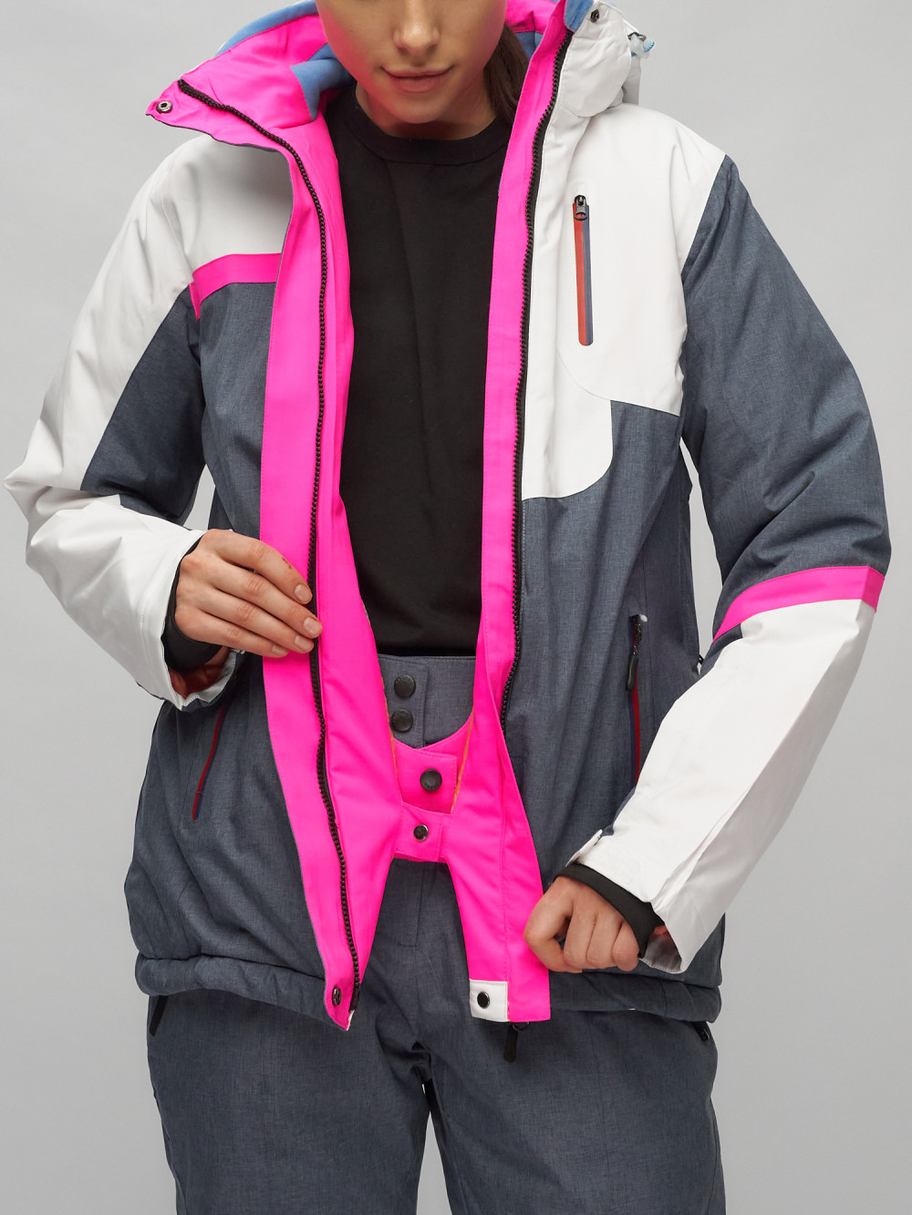 Купить горнолыжный костюм женский оптом от производителя недорого в Москве 02282Bl 1