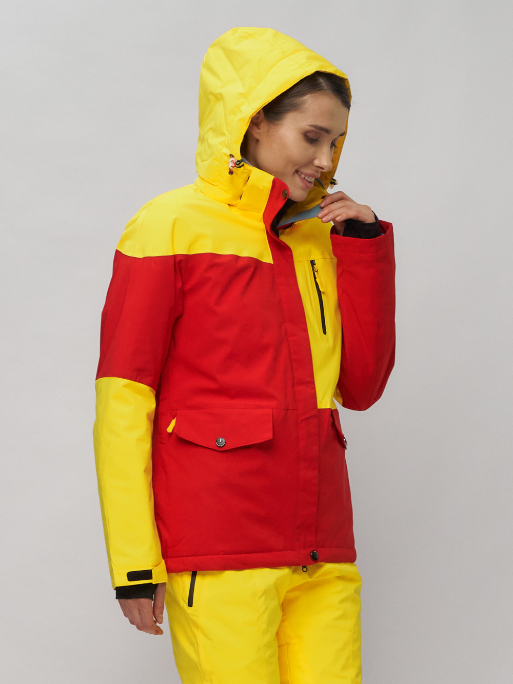 Купить горнолыжный костюм женский оптом от производителя недорого в Москве 02302J 1