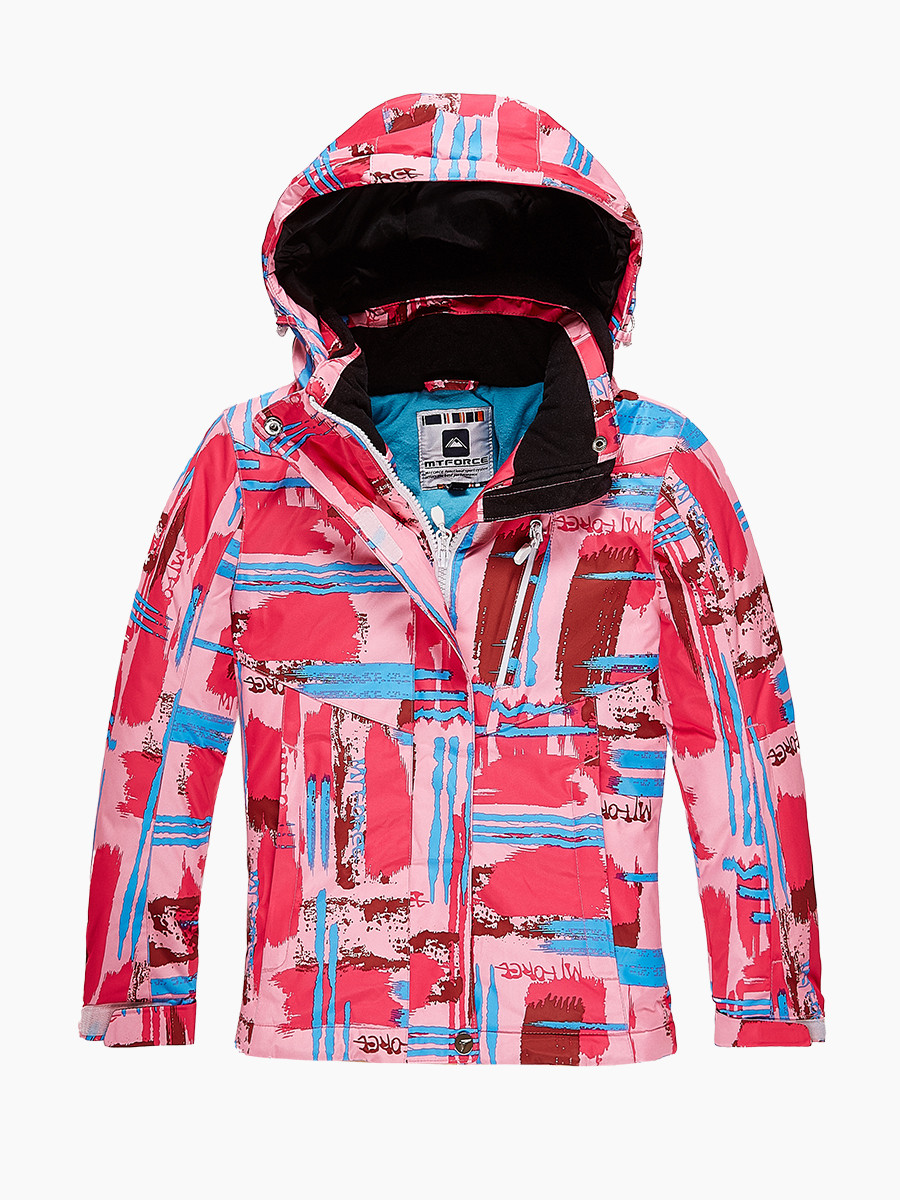Купить оптом Куртка горнолыжная подростковая для девочки розового цвета 1774R