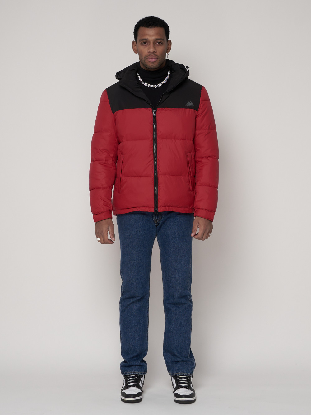 Купить оптом Спортивная куртка MTFORCE мужская красного цвета 2161Kr в Екатеринбурге