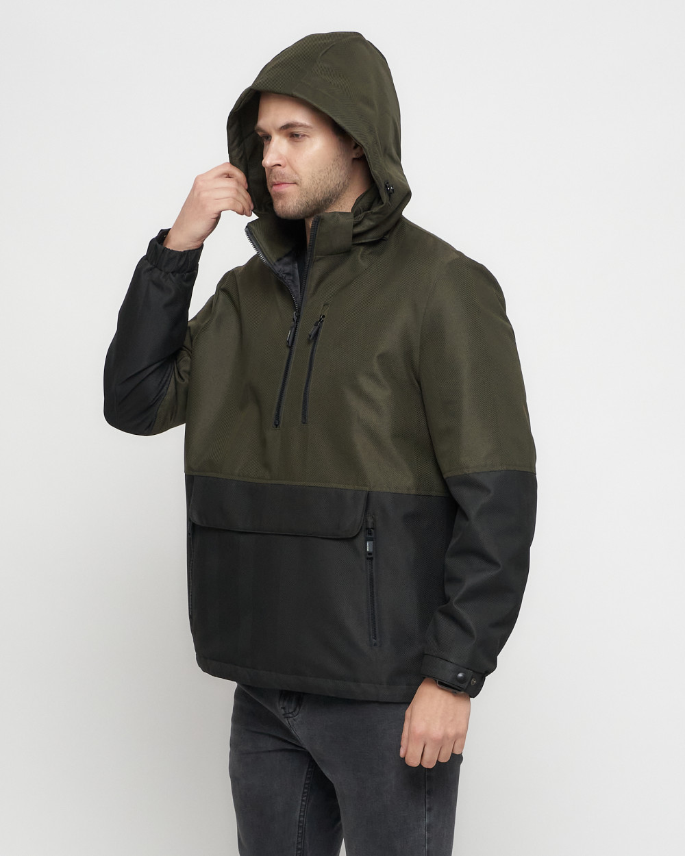 Купить куртку анорак спортивную мужскую оптом от производителя недорого в Москве 3307Kh 1