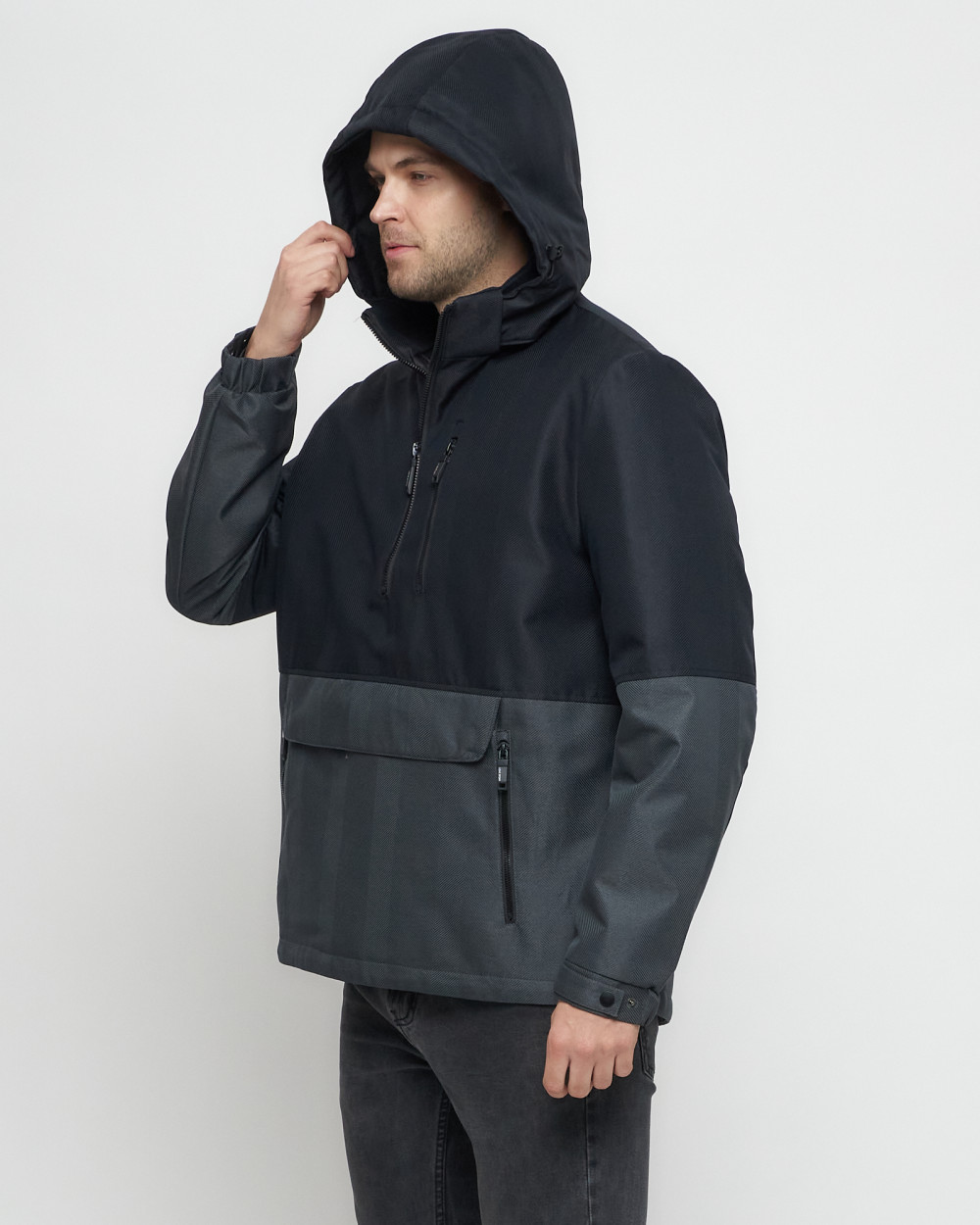 Купить куртку анорак спортивную мужскую оптом от производителя недорого в Москве 3307TS 1