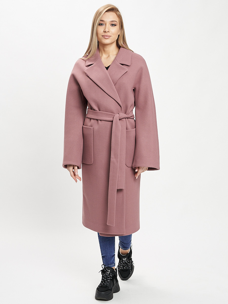 Купить оптом Пальто зимнее розового цвета 41881R в Казани