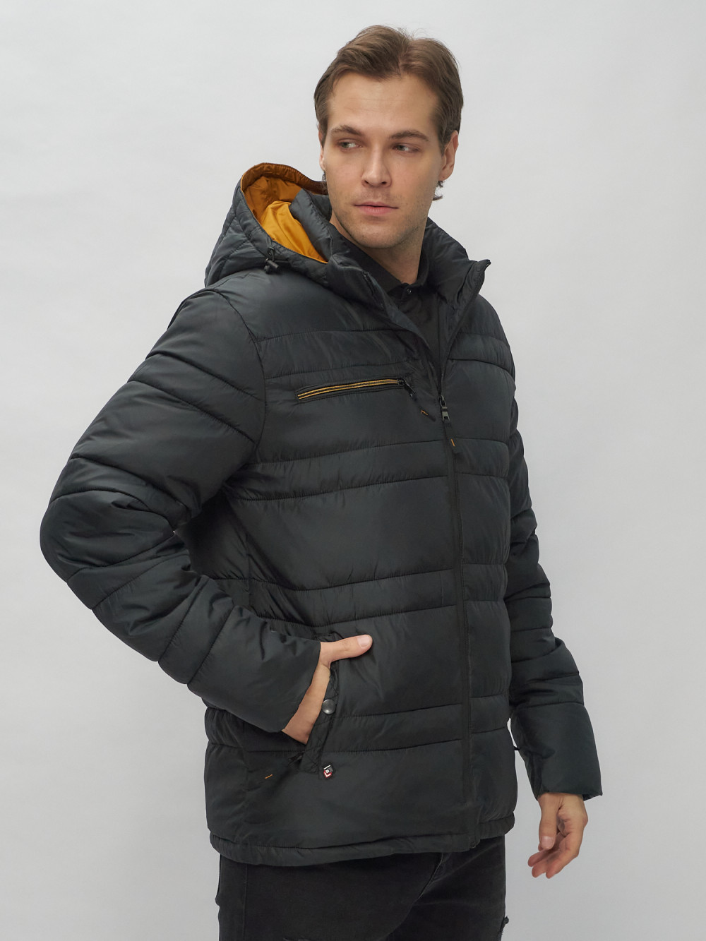 Купить куртку мужскую спортивную весеннюю оптом от производителя недорого в Москве 62175Ch 1