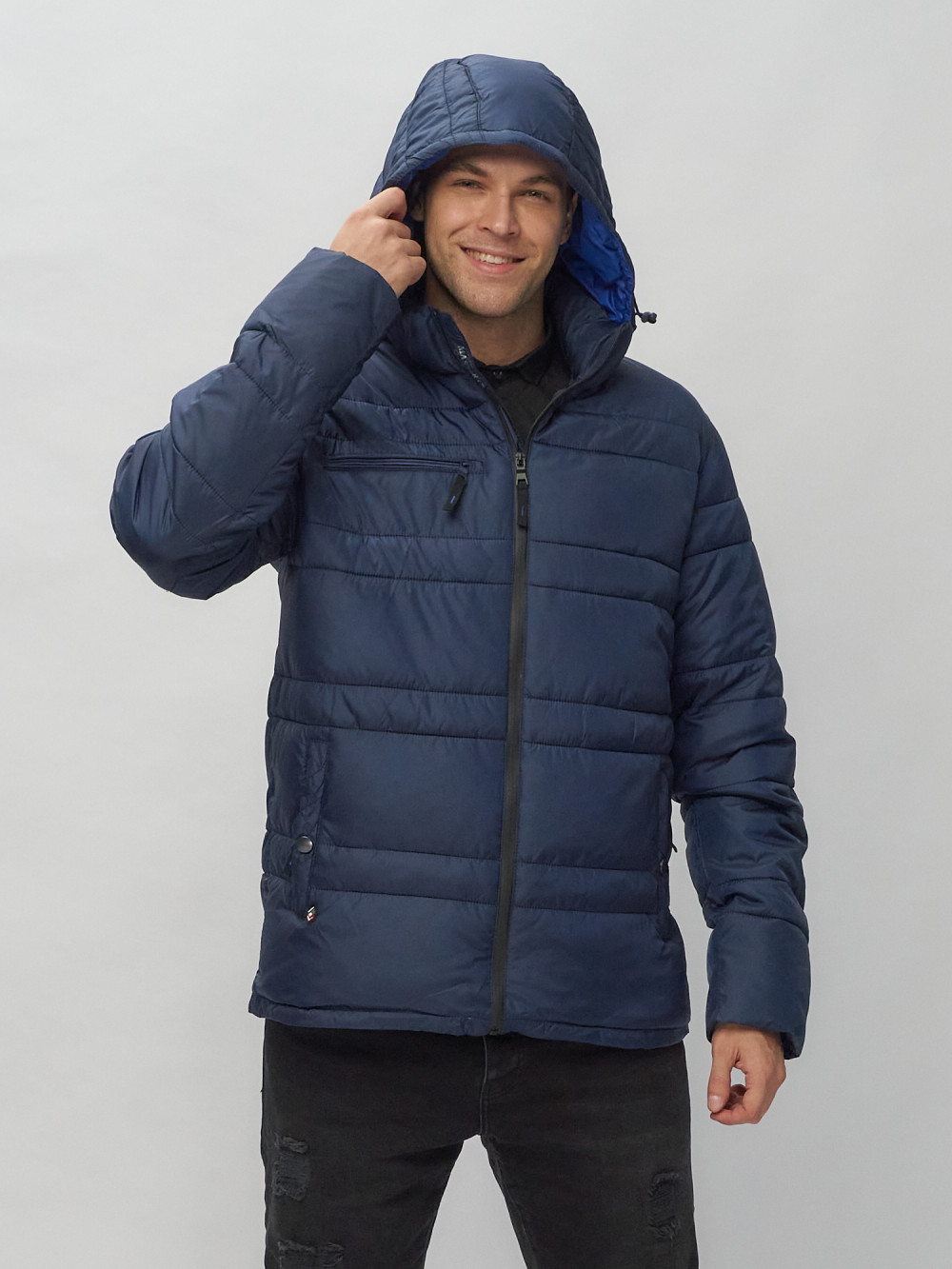 Купить куртку мужскую спортивную весеннюю оптом от производителя недорого в Москве 62175TS 1
