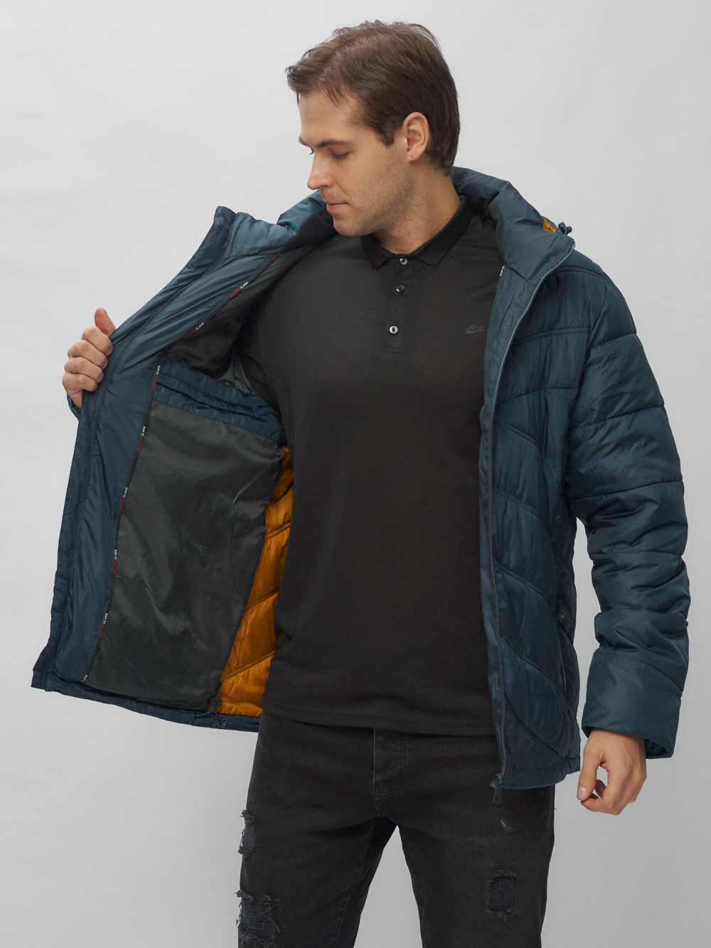 Купить куртку мужскую спортивную оптом от производителя недорого в Москве 62176TS 1