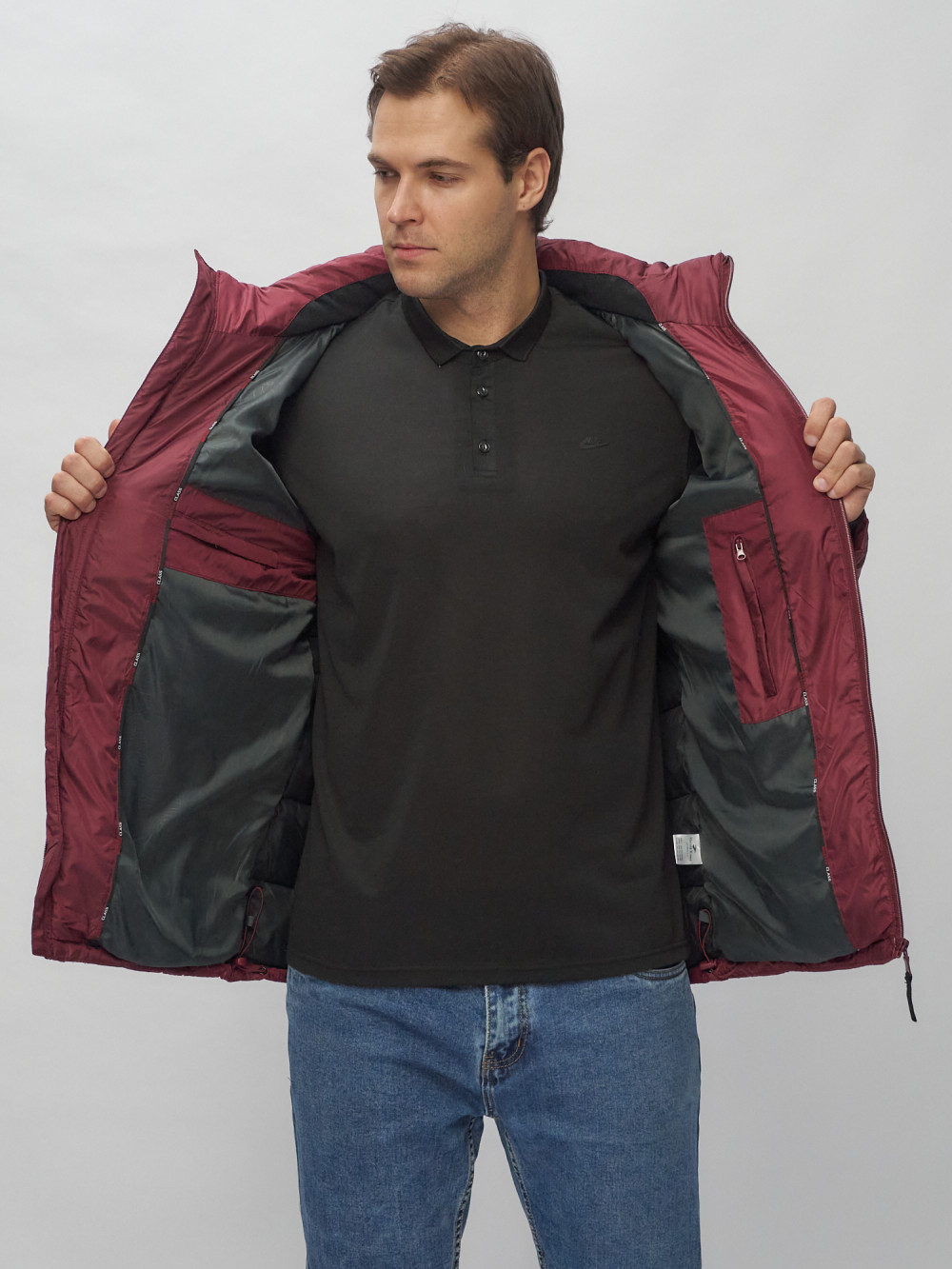 Купить куртку мужскую спортивную весеннюю оптом от производителя недорого в Москве 62179Bo 1