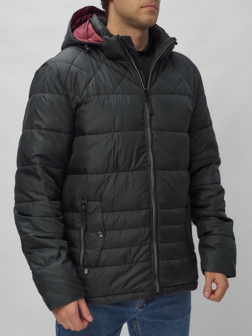Купить куртку мужскую спортивную весеннюю оптом от производителя недорого в Москве 62179Ch 1