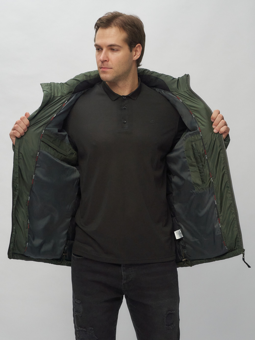 Купить куртку мужскую спортивную весеннюю оптом от производителя недорого в Москве 62179Kh 1