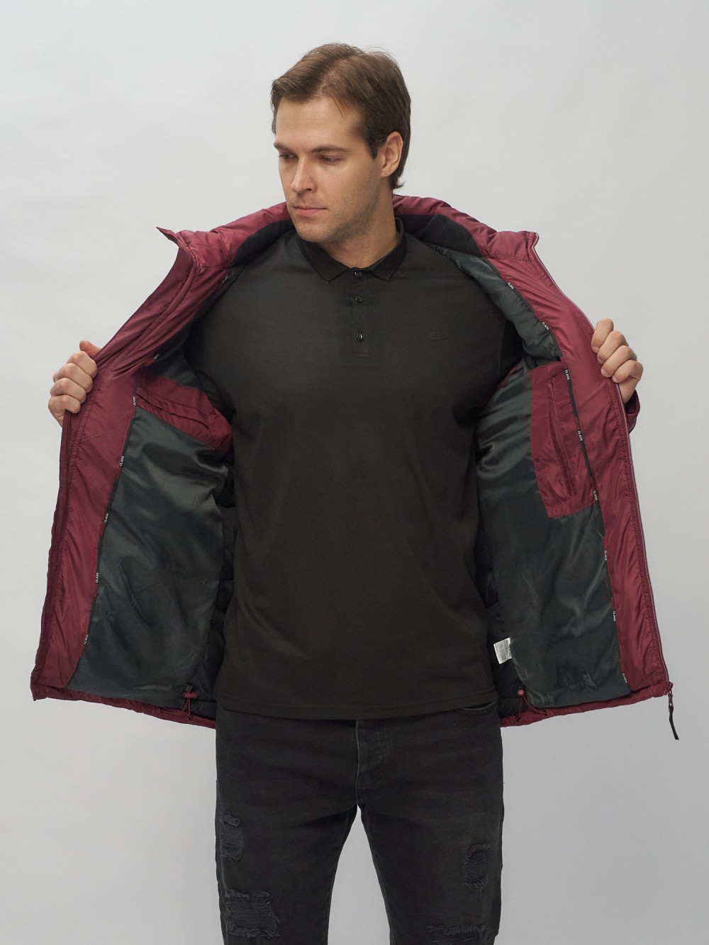 Купить куртку мужскую спортивную весеннюю оптом от производителя недорого в Москве 62188Bo 1