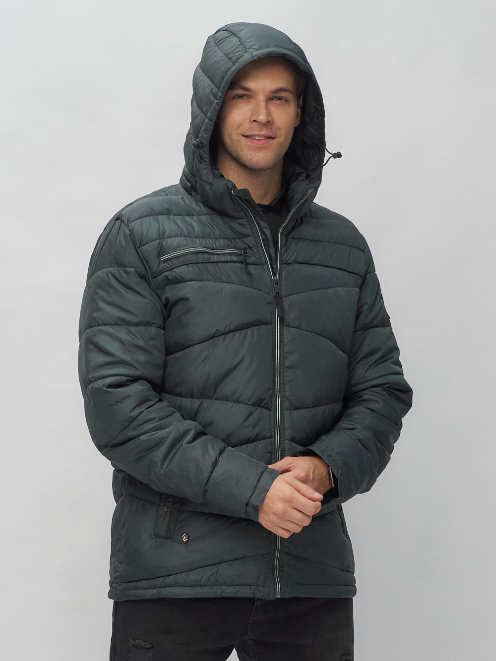 Купить куртку мужскую спортивную весеннюю оптом от производителя недорого в Москве 62188TC 1