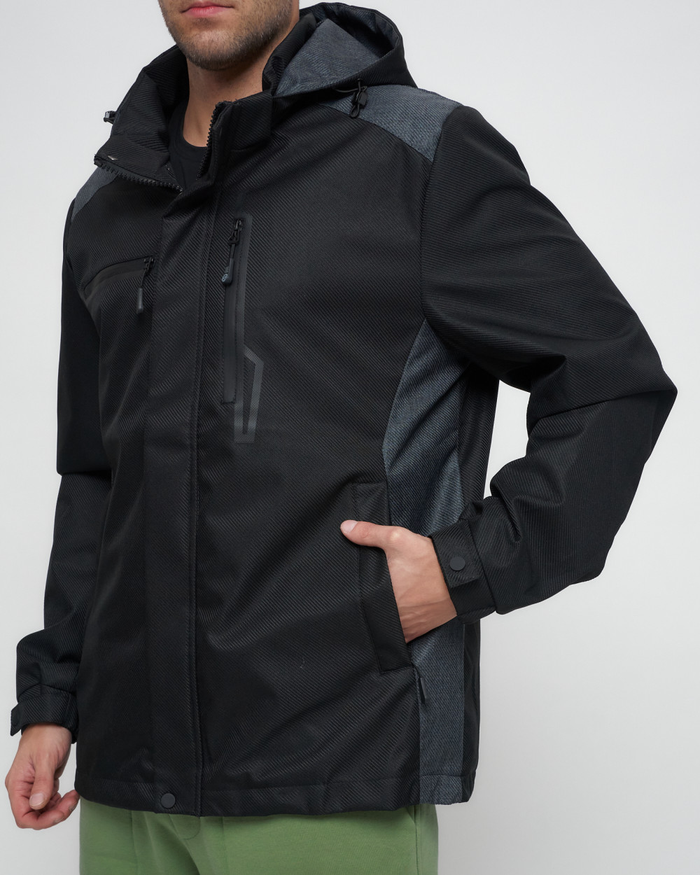 Купить куртку мужскую спортивную весеннюю оптом от производителя недорого в Москве 6652Ch 1
