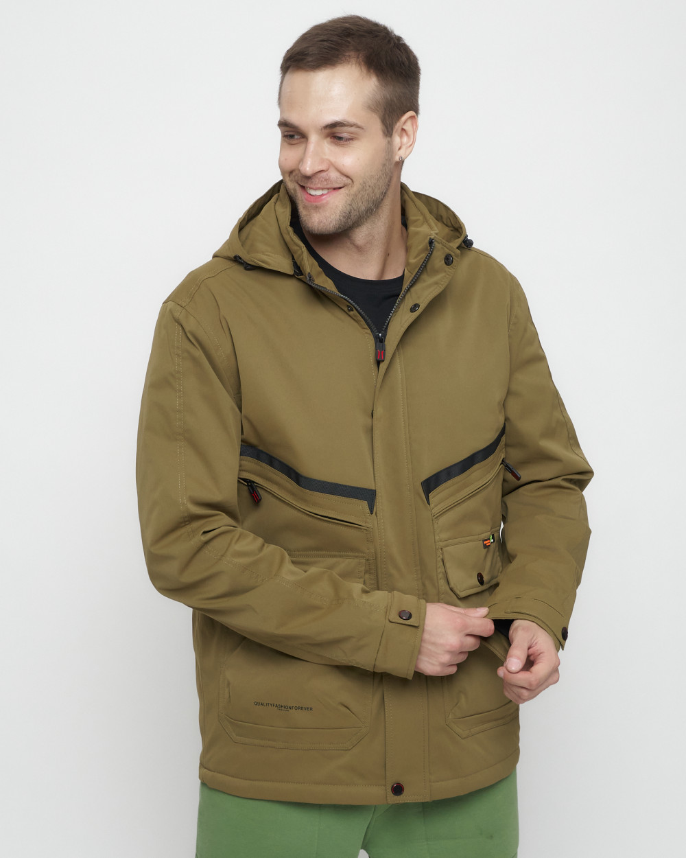 Купить куртку мужскую спортивную весеннюю оптом от производителя недорого в Москве 8596B 1