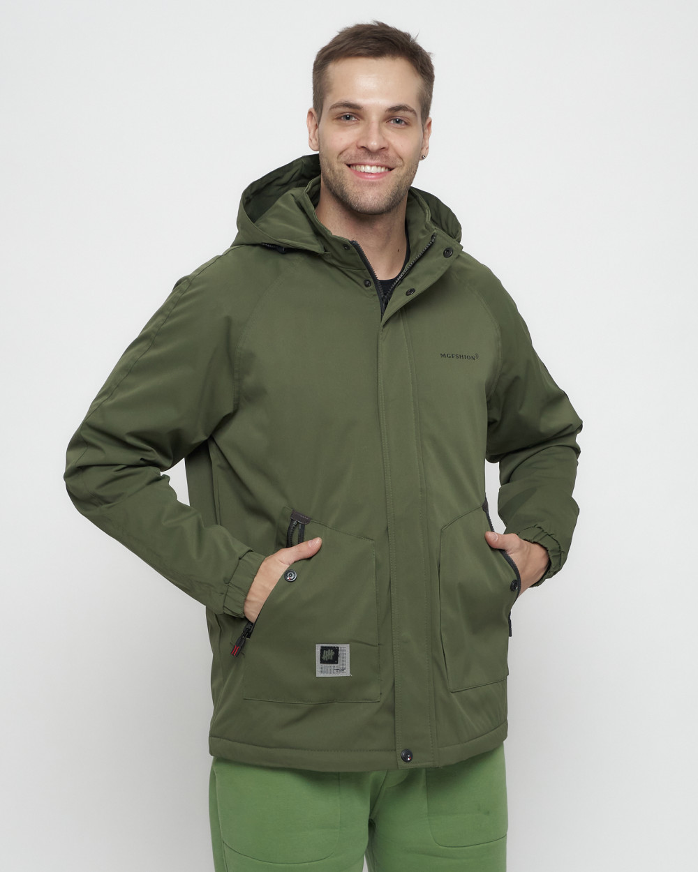Купить куртку мужскую спортивную весеннюю оптом от производителя недорого в Москве 8598Kh 1