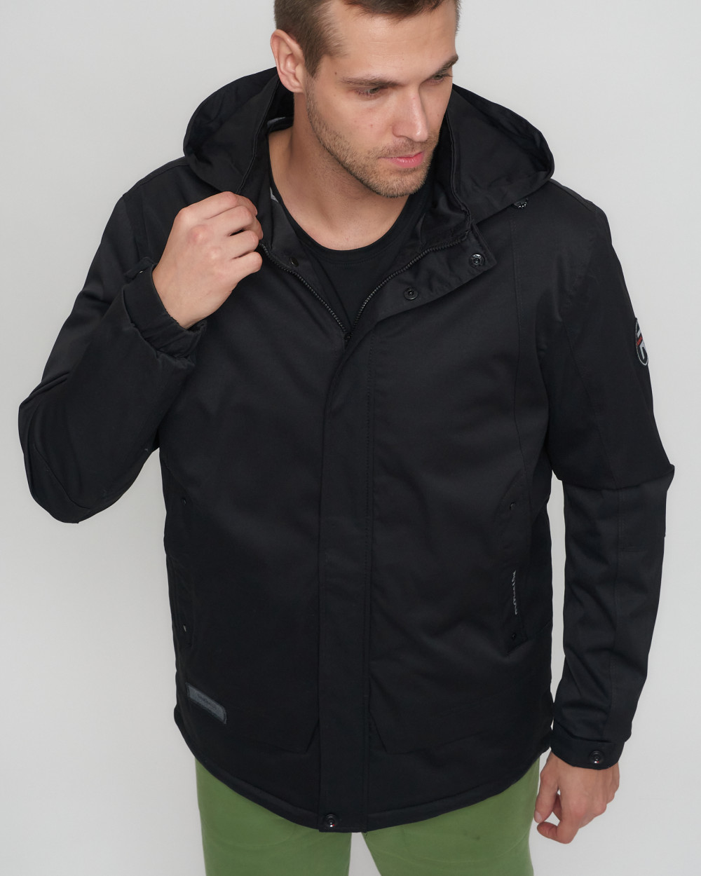 Купить куртку мужскую спортивную весеннюю оптом от производителя недорого в Москве 8599Ch 1