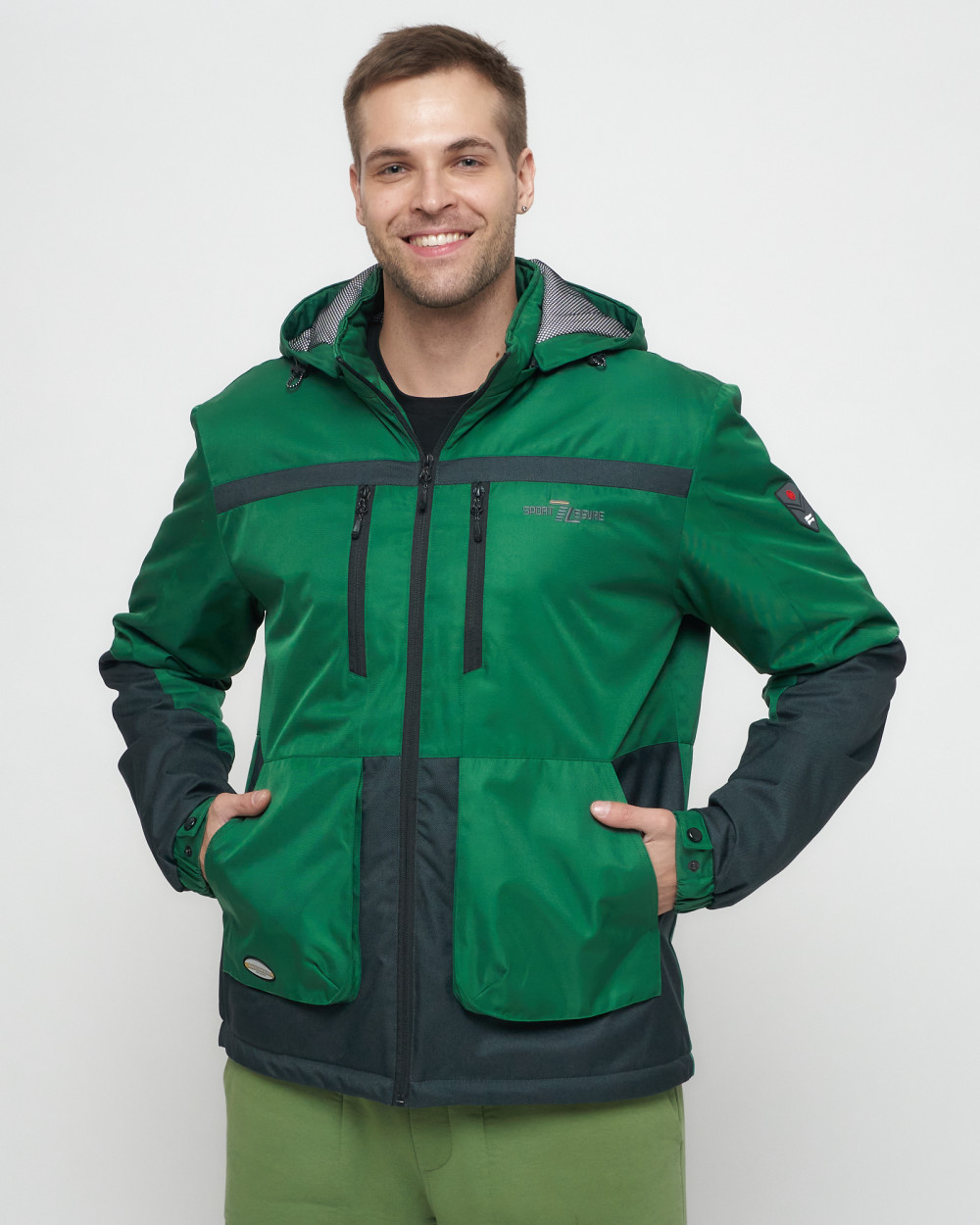 Купить куртку мужскую спортивную весеннюю оптом от производителя недорого в Москве 8815Z 1