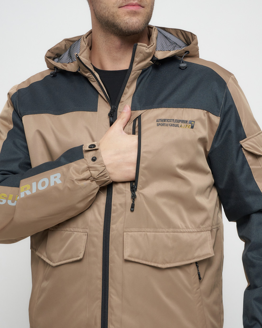Купить куртку мужскую спортивную весеннюю оптом от производителя недорого в Москве 8816B 1