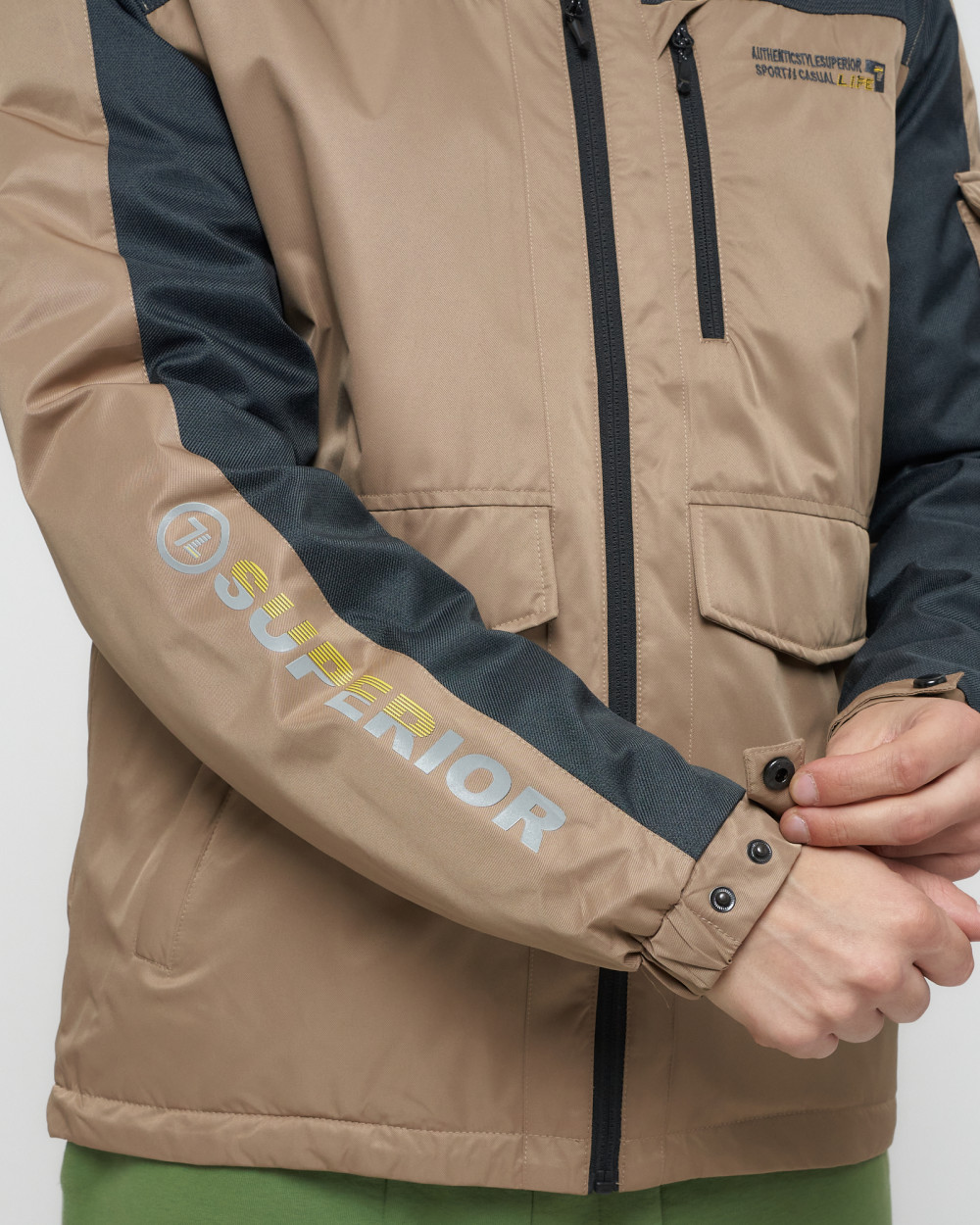 Купить куртку мужскую спортивную весеннюю оптом от производителя недорого в Москве 8816B 1