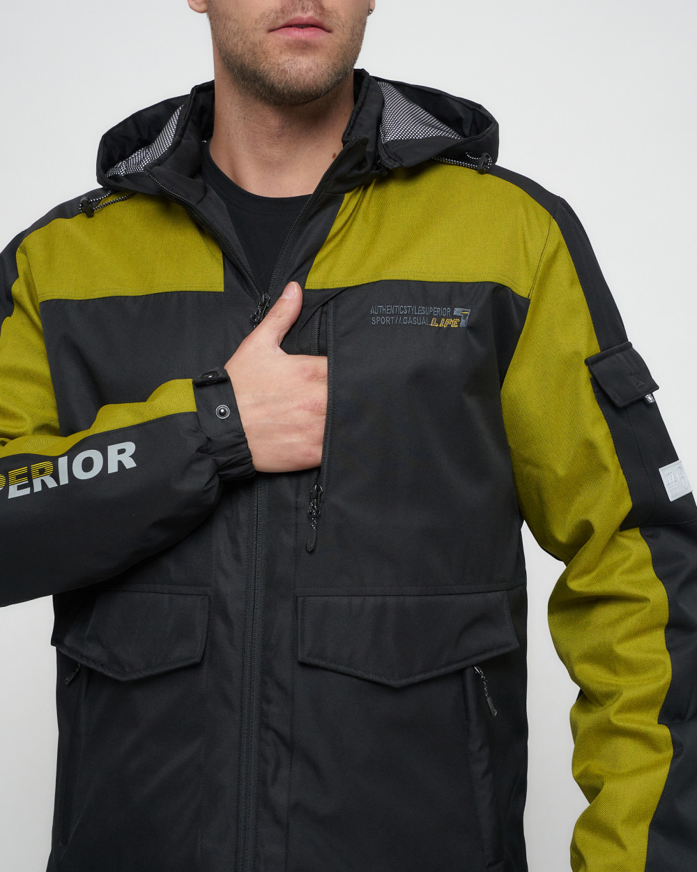 Купить куртку мужскую спортивную весеннюю оптом от производителя недорого в Москве 8816Ch 1