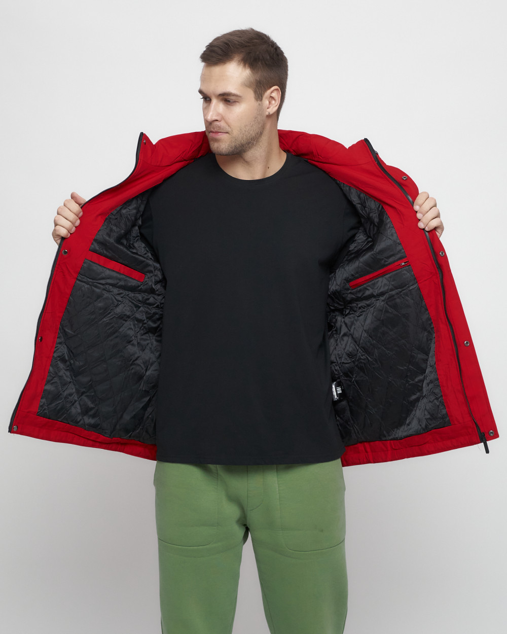 Купить куртку мужскую большого размера оптом от производителя недорого в Москве 88676Kr 1