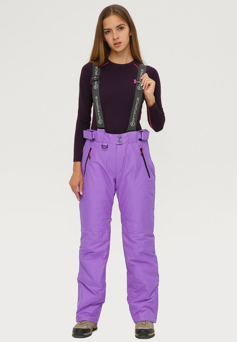 Купить оптом Брюки горнолыжные женские фиолетового цвета 906F